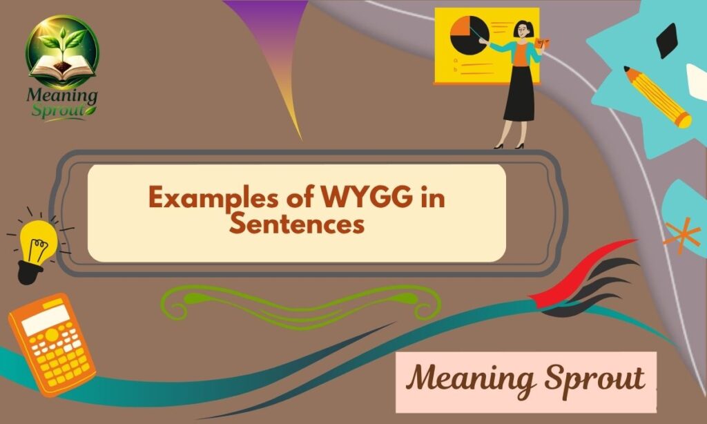 Examples of WYGG in Sentences