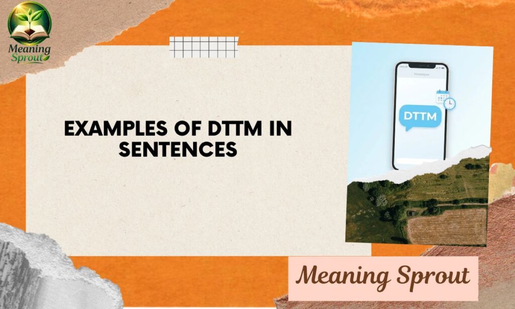 Examples of DTTM in Sentences